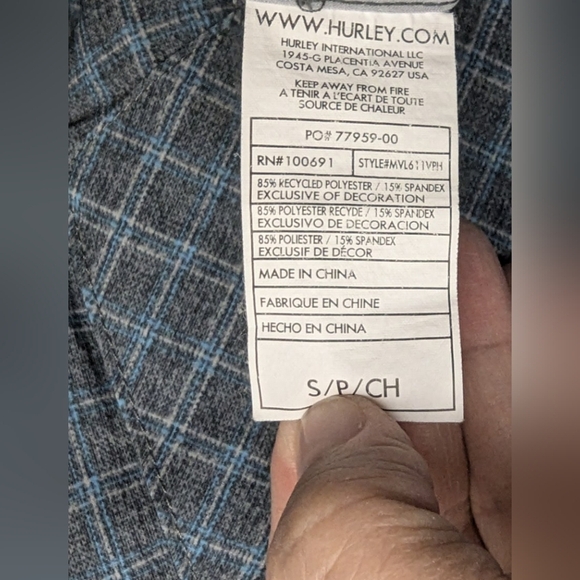 Hurley Dress Shirt Mens Size Small Excellent Condition - Picture 5 of 14